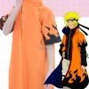 Anime Naruto 6th Hokage Cosplay Costumes Outfit Uzumaki Naruto Cloak