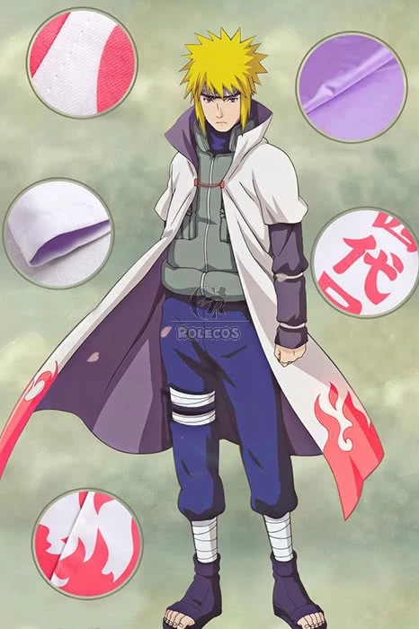 Naruto Yondaime Hokage Namikaze Minato White Cloak For Male And Female 4 Naruto Yondaime Hokage Namikaze Minato White Cloak For Male And Female - Image 4