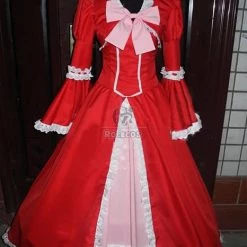 Lovely Princess Red Sweet Grace Black Bulter Elizabeth Cosplay Costume -Anime Costumes store online 07