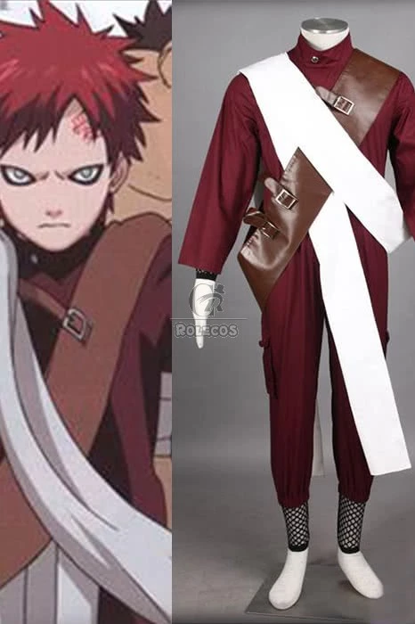 Naruto Gaara Cosplay Costumes Crimson 3th Generation 1 Naruto Gaara Cosplay Costumes Crimson 3th Generation