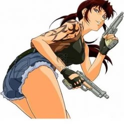 Black Lagoon Revy Cosplay Costume 7 Black Lagoon Revy Cosplay Costume -Anime Costumes store online 116 2