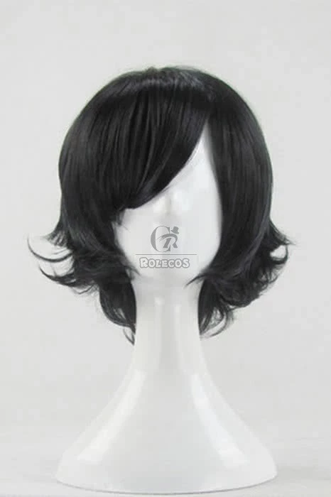 35cm Black Curly Hitman Reborn Ranbo Cosplay Wig 2 35cm Black Curly Hitman Reborn Ranbo Cosplay Wig - Image 2