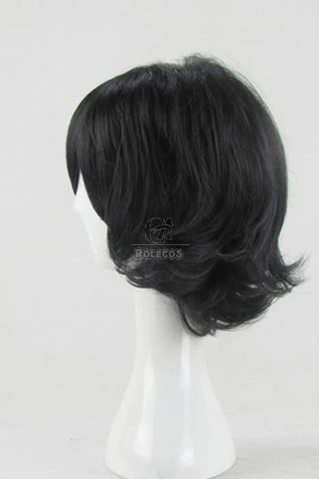 35cm Black Curly Hitman Reborn Ranbo Cosplay Wig 3 35cm Black Curly Hitman Reborn Ranbo Cosplay Wig - Image 3