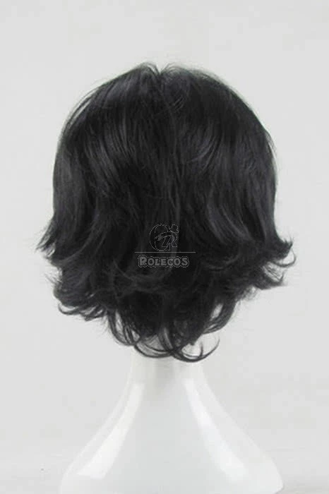 35cm Black Curly Hitman Reborn Ranbo Cosplay Wig 4 35cm Black Curly Hitman Reborn Ranbo Cosplay Wig - Image 4