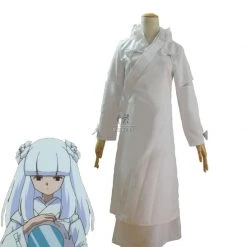 Inuyasha Kanna Cosplay Costume White Kimono Customized
