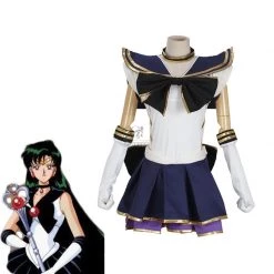 Sailor Moon Living Theatre Meiou Setsuna Sailor Pluto Cosplay Costume