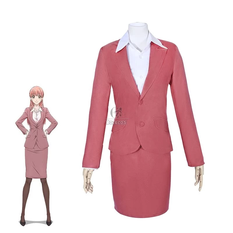 WotaKoi Love is Hard for Otaku Narumi Momose Pink Suits for Women Cosplay Costume 1 WotaKoi Love is Hard for Otaku Narumi Momose Pink Suits for Women Cosplay Costume