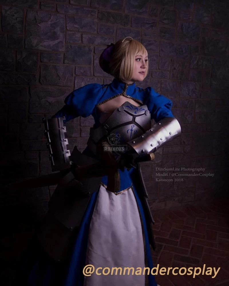 Fate Stay Saber Night Rin Deep Blue Dress Cosplay Costume 3 Fate Stay Saber Night Rin Deep Blue Dress Cosplay Costume - Image 3