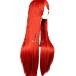 80cm Wine Straight Fairy Tail Erza Scarlet Cosplay Wig -Anime Costumes store online 1204