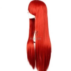 80cm Wine Straight Fairy Tail Erza Scarlet Cosplay Wig -Anime Costumes store online 1205