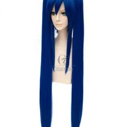 100cm Blue Bunches Straight Fairy Tail Wendy Marvell Cosplay Wig 6 100cm Blue Bunches Straight Fairy Tail Wendy Marvell Cosplay Wig -Anime Costumes store online 1207
