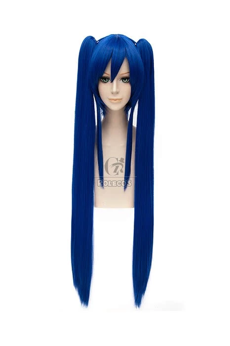 100cm Blue Bunches Straight Fairy Tail Wendy Marvell Cosplay Wig 2 100cm Blue Bunches Straight Fairy Tail Wendy Marvell Cosplay Wig - Image 2