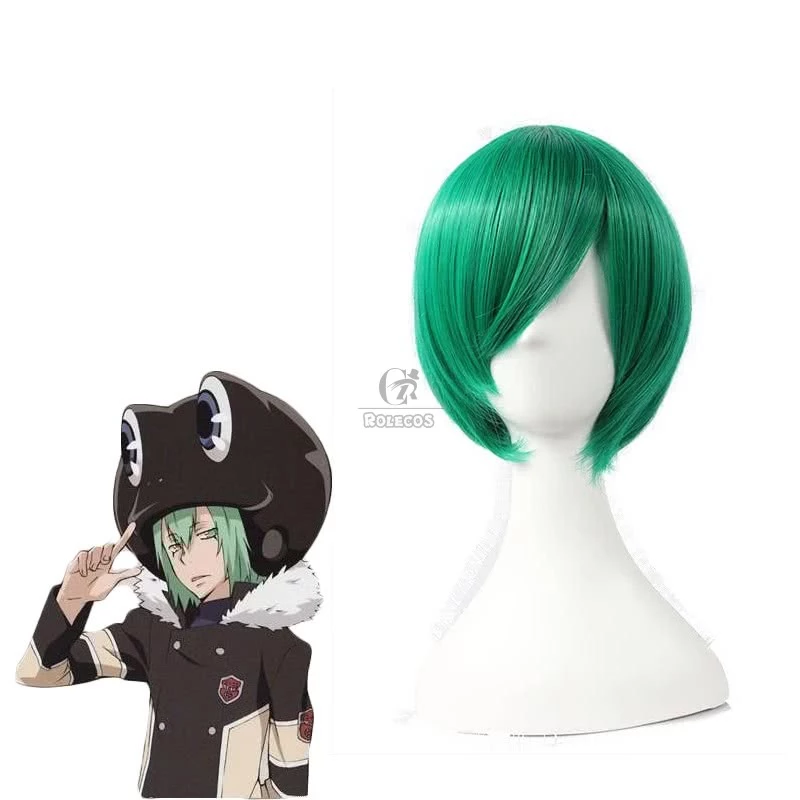 30cm Green Straight Hitman Reborn Fran Cosplay Wig 1 30cm Green Straight Hitman Reborn Fran Cosplay Wig