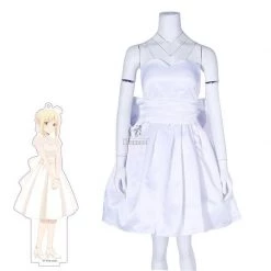 Fate Grand Order Saber White Dress Cosplay Costume
