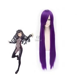100cm Straight Purple Guilty Crown Shirakiin Riricho Cosplay Wig