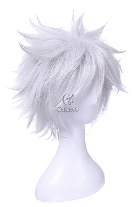 35cm Silver Gray Short Gintama Sakata Gintoki Cosplay Wig 3 35cm Silver Gray Short Gintama Sakata Gintoki Cosplay Wig - Image 3
