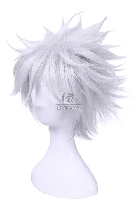35cm Silver Gray Short Gintama Sakata Gintoki Cosplay Wig 4 35cm Silver Gray Short Gintama Sakata Gintoki Cosplay Wig - Image 4