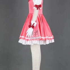 Cardcaptor Sakura Kinomoto Sakura Pink Dress Cosplay Costume 9 Cardcaptor Sakura Kinomoto Sakura Pink Dress Cosplay Costume -Anime Costumes store online 1702