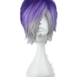 32cm Short Purple Gradient Diabolik Lovers Sakamaki Kanato Cosplay Wig