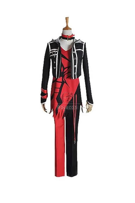 Amnesia Shin Black Mixed Red Suit Cosplay Costume 2 Amnesia Shin Black Mixed Red Suit Cosplay Costume - Image 2