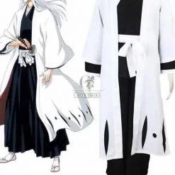 Bleach Gotei Thirteen Jūshirō Ukitake Captain of the 13th Division Soul Reaper Kimono Cosplay Costumes