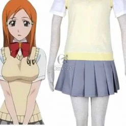 Bleach Karakura High School Girl's Summer School Uniform Cosplay Costumes