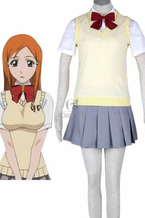 Bleach Karakura High School Girl's Summer School Uniform Cosplay Costumes 1 Bleach Karakura High School Girl's Summer School Uniform Cosplay Costumes
