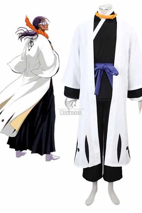 Bleach Gotei Thirteen Kaname Tōsen Captain of the 9th Division Soul Reaper Kimono Cosplay Costumes 1 Bleach Gotei Thirteen Kaname Tōsen Captain of the 9th Division Soul Reaper Kimono Cosplay Costumes