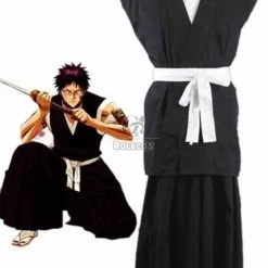 Bleach Gotei Thirteen Hisagi Shūhei Lieutenant of the 9th Division Soul Reaper Kimono Cosplay Costumes