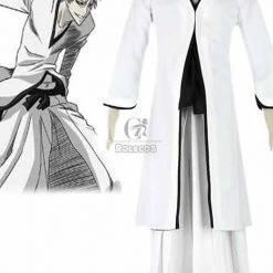 Bleach White Kurosaki Ichigo Bankai Kimono Uniform Cosplay Costumes