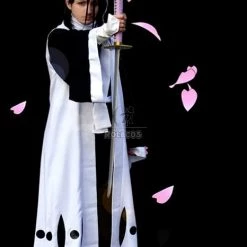 Bleach Gotei Thirteen Byakuya Kuchiki Captain of the 6th Division Soul Reaper Kimono Cosplay Costumes -Anime Costumes store online 1 188