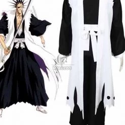 Bleach Gotei Thirteen Kenpachi Zaraki Captain of the 11th Division Soul Reaper Kimono Cosplay Costumes