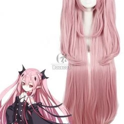 115cm Long Pink Seraph of the End Krul Tepes Cosplay Wig