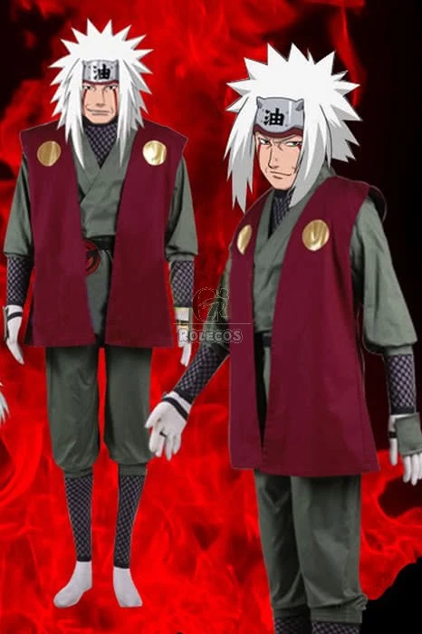 Naruto Jiraiya Man's Cosplay Costumes Somplete Set 2 Naruto Jiraiya Man's Cosplay Costumes Somplete Set - Image 2