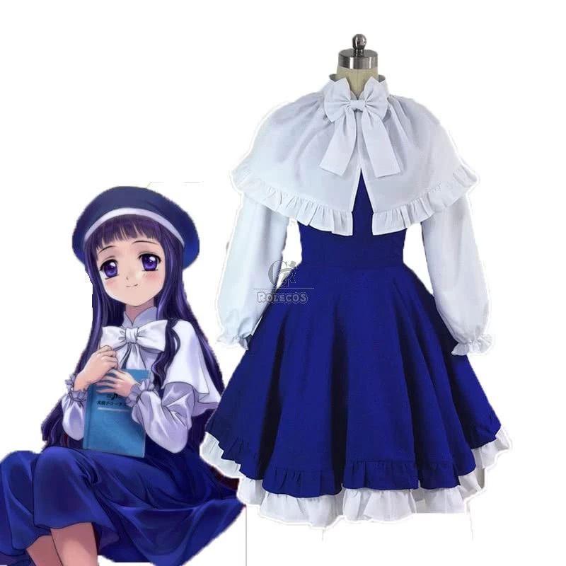 Cardcaptor Sakura Tomoyo Daidouji Singer Blue Dress Cosplay Costume 1 Cardcaptor Sakura Tomoyo Daidouji Singer Blue Dress Cosplay Costume