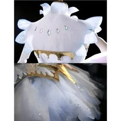 Cardcaptor Clear Card Sakura Sakura Kinomoto Ice Angel White Formal Dress Cosplay Costume -Anime Costumes store online 1 513