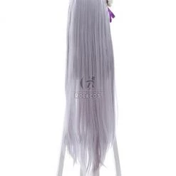 Re:ZERO -Starting Life in Another World Emilia Synthetic Anime Long Grey Cosplay Wigs -Anime Costumes store online 203 1