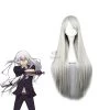 80cm Sliver White Straight Hitman Reborn Superbi Squalo Cosplay Wig