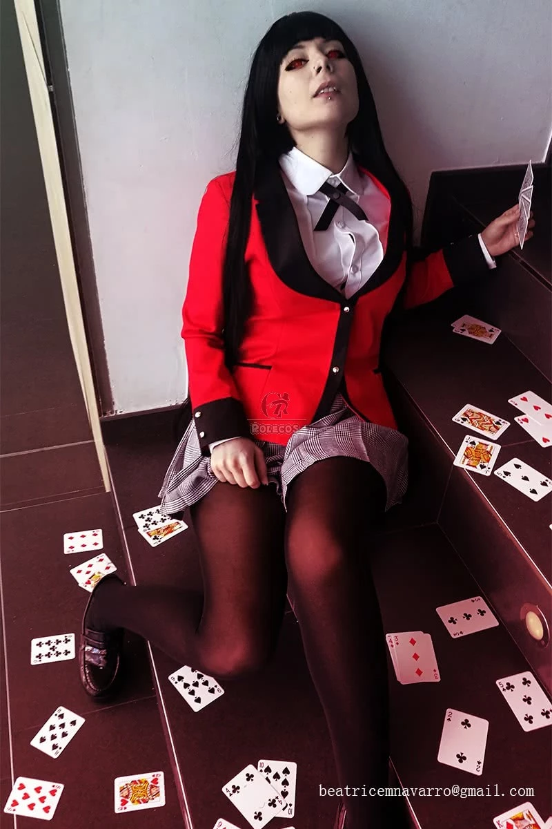 Kakegurui Yumeko Jabami Uniform Cosplay Costumes 4 Kakegurui Yumeko Jabami Uniform Cosplay Costumes - Image 4