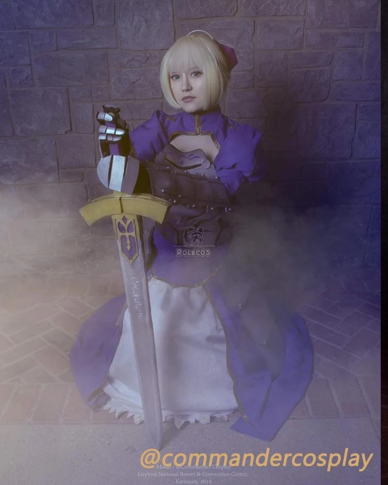 Fate Stay Saber Night Rin Deep Blue Dress Cosplay Costume 2 Fate Stay Saber Night Rin Deep Blue Dress Cosplay Costume - Image 2