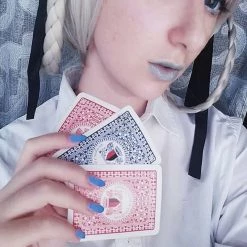 28cm Kakegurui Momobami Kirari Synthetic Silver Cosplay Wigs -Anime Costumes store online 2342