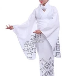 Nurarihyon no Mago Anime Cosplay Costumes White Printed Kimonos