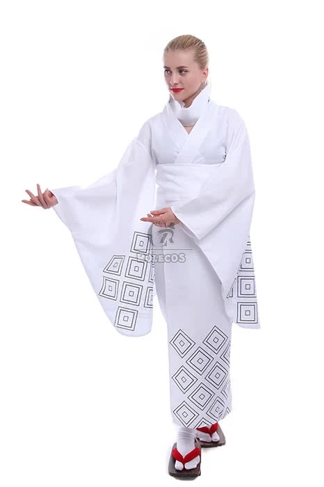 Nurarihyon no Mago Anime Cosplay Costumes White Printed Kimonos 1 Nurarihyon no Mago Anime Cosplay Costumes White Printed Kimonos