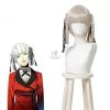 28cm Kakegurui Momobami Kirari Synthetic Silver Cosplay Wigs