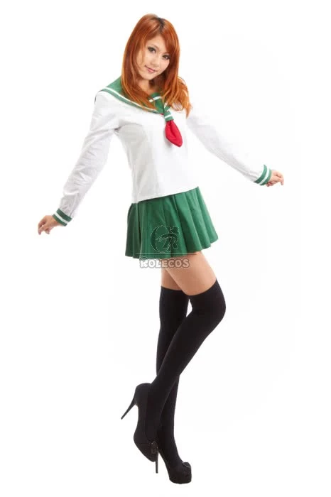 InuYasha Higurashi Kagome Winter School Uniform Cosplay Costume 4 InuYasha Higurashi Kagome Winter School Uniform Cosplay Costume - Image 4