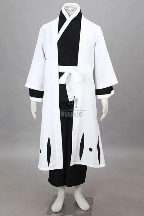 Bleach Gotei Thirteen Sōsuke Aizen Captain of the 5th Division Soul Reaper Kimono Cosplay Costumes 2 Bleach Gotei Thirteen Sōsuke Aizen Captain of the 5th Division Soul Reaper Kimono Cosplay Costumes - Image 2