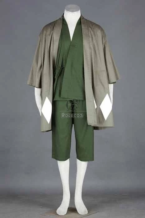 Bleach Mr. Hat-and-Clogs Kisuke Urahara Kimono Uniform Cosplay Costumes 2 Bleach Mr. Hat-and-Clogs Kisuke Urahara Kimono Uniform Cosplay Costumes - Image 2