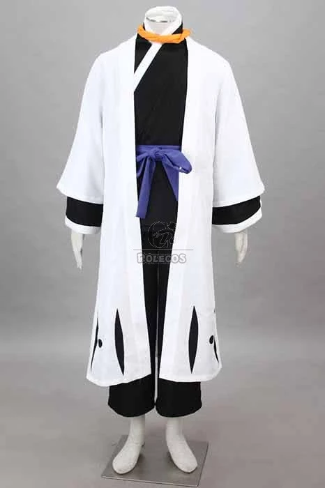 Bleach Gotei Thirteen Kaname Tōsen Captain of the 9th Division Soul Reaper Kimono Cosplay Costumes 2 Bleach Gotei Thirteen Kaname Tōsen Captain of the 9th Division Soul Reaper Kimono Cosplay Costumes - Image 2