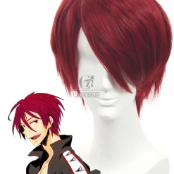 Free!Eternal Summer Rin Matsuoka Claret-red Short Straight Cosplay Wigs