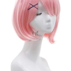 Life In A Different World From Zero Rem Short Bob Straight Pink Anime Female Cosplay Wigs -Anime Costumes store online 30cm short bob straight pink anime cosplay wigs for women